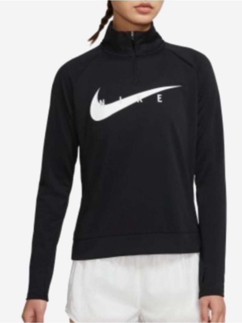 Nike Women's Running Black Crew Pullover Dri-fit